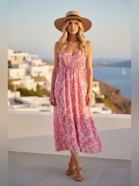 & Other Stories Empire Waist Cotton Blend Sundress | Cotton and Silk Maxi Dress